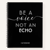 エコーの名前ではない声であパーソナライズされたる ノートブック (正面)