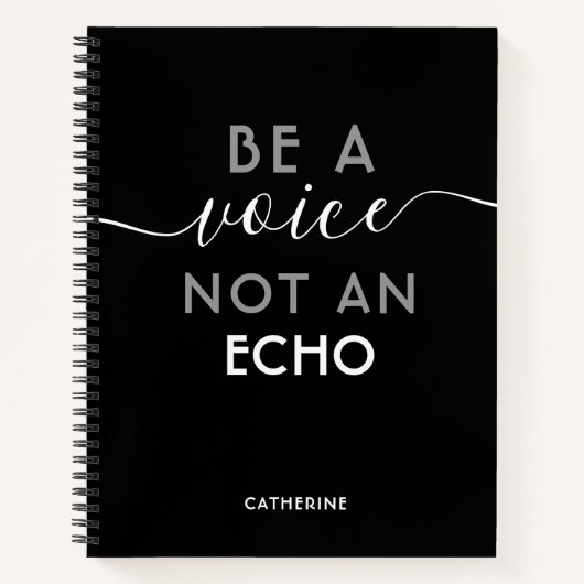 エコーの名前ではない声であパーソナライズされたる ノートブック (正面)