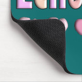 エコーの技術のピンクのハートのデザインのギフト マウスパッド (コーナー)