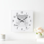 エコーウォールゲートウォールクロック スクエア壁時計 (ホーム)