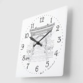 エコーウォールゲートウォールクロック スクエア壁時計 (傾斜)
