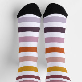 エコーストライプのトレイル地球に優しソックス – ピンク色の色合い ソックス