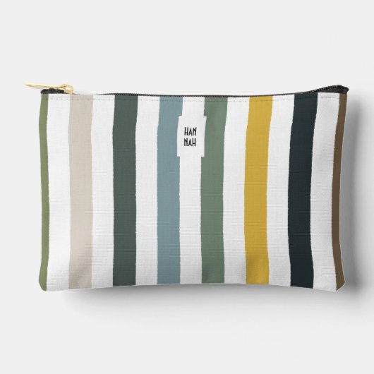 エコートレイルアクセサリーポーチ – 青/緑の色合い アクセサリーポーチ (正面)