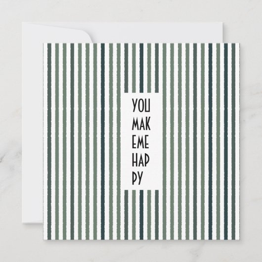 エコートレイルカスタムスの名刺 – グリーンマチャストライプー 招待状 (正面)