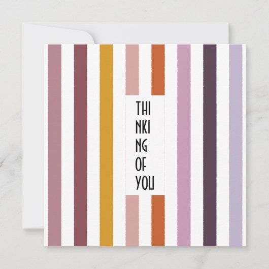 エコートレイルカスタムスの名刺 – ピンクのヒュースストライプズ 招待状 (正面)