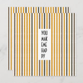 エコートレイルカスタムスの名刺 – マスタードイエローストライプ 招待状 (正面/裏面)