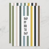 エコートレイルカスタムスの名刺 – 青/緑の色相ストライプ数 シーズンカード (正面/裏面)