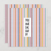 エコートレイルカスタムス数々のカード – 色ストライプ付き 招待状 (正面/裏面)