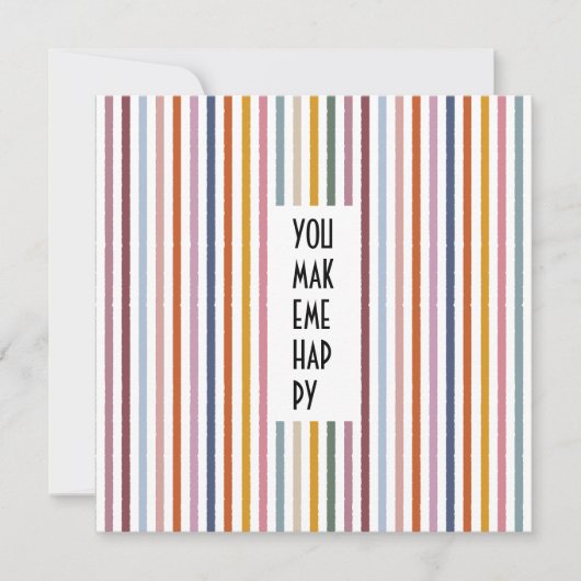 エコートレイルカスタムス数々のカード – 色ストライプ付き 招待状 (正面)