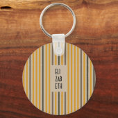 エコートレイルカスタムズメタルキーリング – マスタードイエロー キーホルダー (裏面)