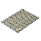 エコートレイルマッチャグリーンジャストライプのーナル ノートブック (左側)