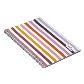 エコートレイルPink Hues ストライプの Journal ノートブック (右側)
