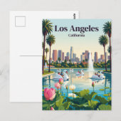 エコーパーク湖 カリフォルニア ポストカード (正面/裏面)