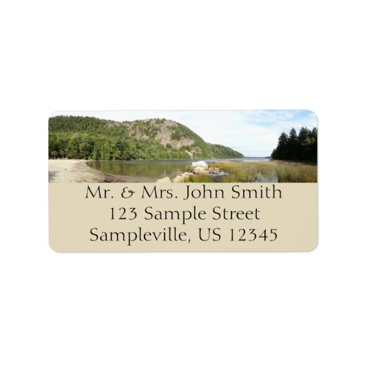 エコーレイクビーチアットアカディア国立公園 ラベル (正面)