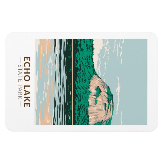 エコーレイク州パークニューハンプシャーヴィンテージ マグネット (横)