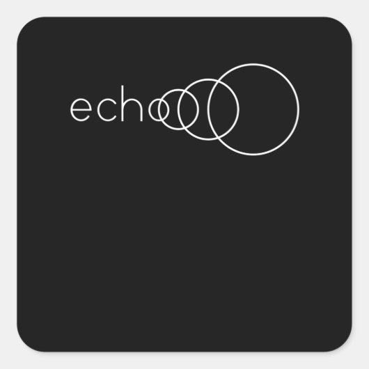 エコーワード写真ワードサウンドエコー スクエアシール (正面)