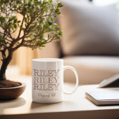 エコー付きオールキャップスモノライン コーヒーマグカップ