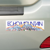 エコー山のコロラド州芸術的な山のステッカー バンパーステッカー (車上)
