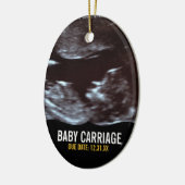エコー検査のオーナメント-愛結婚の乳母車 セラミックオーナメント (左)
