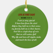 エコー検査のオーナメント-最初視力の愛 セラミックオーナメント (裏面)