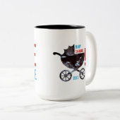 エコー検査のマグの驚き愛結婚の乳母車 ツートーンマグカップ (正面右)