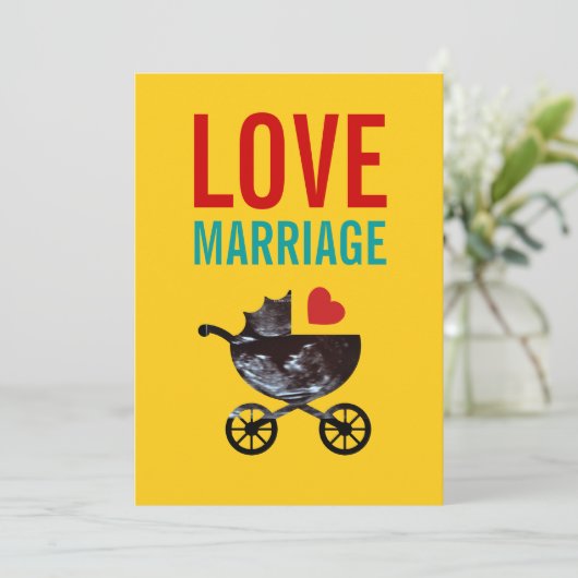 エコー検査の超音波のベビーシャワーの招待状 招待状 (スタンド正面)