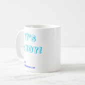 エコー検査の風刺漫画のマグ11p コーヒーマグカップ (正面左)