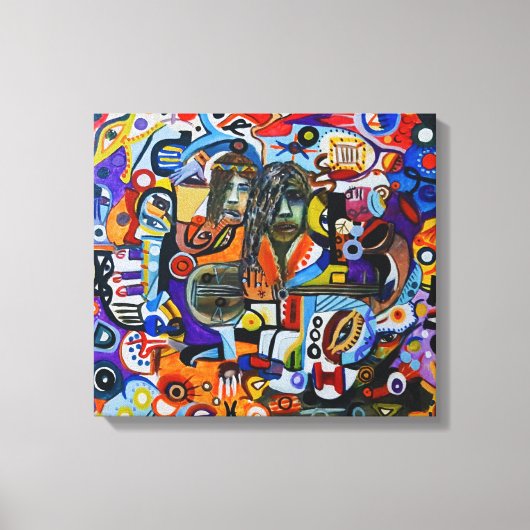 エコー顔 キャンバスプリント (正面)