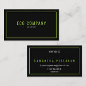 エコ会社/ガーデニングサービス、グリーン縁ど 名刺 (正面/裏面)
