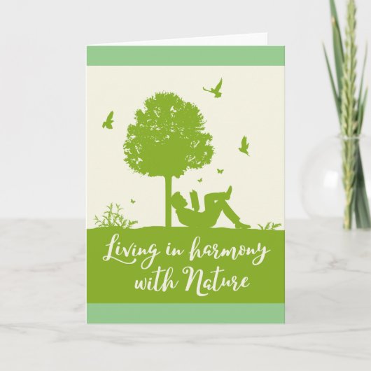 エコ引用文自然と調和生活 カード (正面)