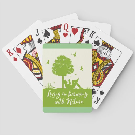 エコ引用文自然と調和生活 トランプ (裏面)