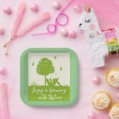 エコ引用文自然と調和生活 ペーパープレート (パーティー)