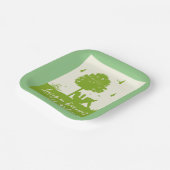 エコ引用文自然と調和生活 ペーパープレート (傾斜あり)