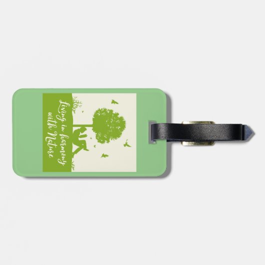 エコ引用文自然と調和生活 ラゲッジタグ (裏面横)