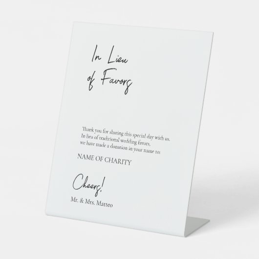 エコ慈善のフレンドリー印に代わ結婚って 台座サイン (正面)