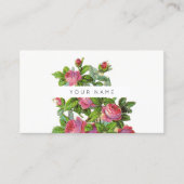 エコ植物緑のバラ花 名刺 (正面)
