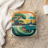 エコ横向インスパイアきデザイン クッション (ブランケット)