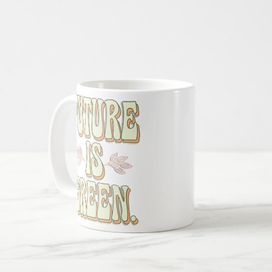 エコ活動家最小主義 コーヒーマグカップ (正面左)