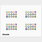 エコ記号 楕円形シール (シート)