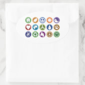 エコ記号 楕円形シール (バッグ)