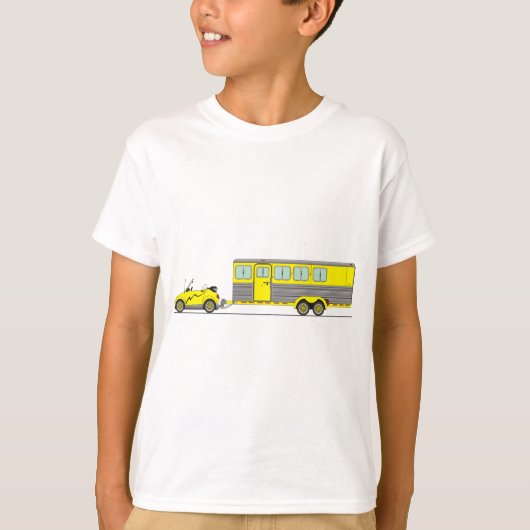 エコ車馬トレーラー Tシャツ (正面)