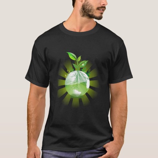 エコ・アース・グローブ・ペイントTシャツ Tシャツ (正面)