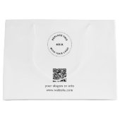 エコ クラフト カスタムロゴ&QR ギフトバッグ ビジネス用 (正面)