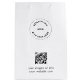 エコ クラフト カスタムロゴ＆QR ギフトバッグ ビジネス用 (正面)