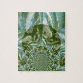 エコ グリーン カモ カラフルな万花鏡 アート プリント デザイン ジグソーパズル (縦)