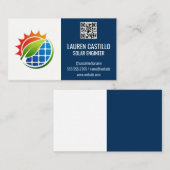 エコ | パネ太陽のル電力エネルギー 名刺 (正面/裏面)