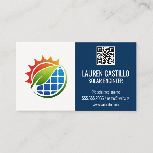 エコ | パネ太陽のル電力エネルギー 名刺 (正面)