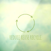 エコ「リデュース・リユース・リサイクル」グリーン ウィンドウサイン (シート3)