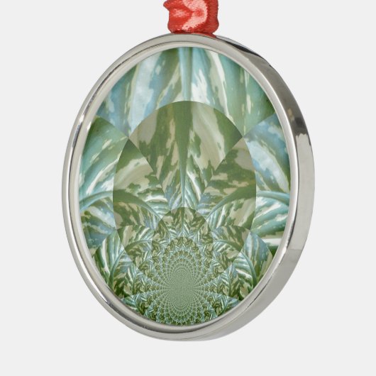 エコ – 緑の環境の色を表示フレンドリーする メタルオーナメント (左)