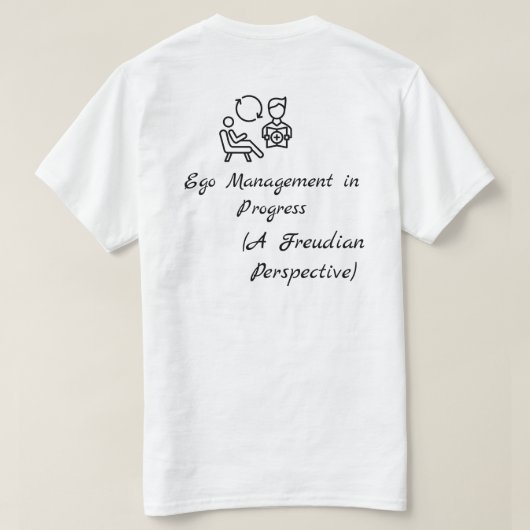 エゴマネジメント ユーモア フロイト心理学 Tシャツ (デザイン裏面)